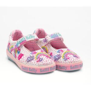 Lelli Kelly Girls Shoes Size 7 US New Rainbow Beads Design 100% Cotton Washable